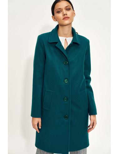 Manteau vert avec ajout de laine 