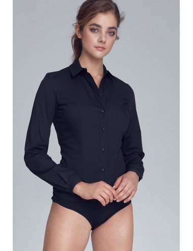 Body chemise noir élégant 