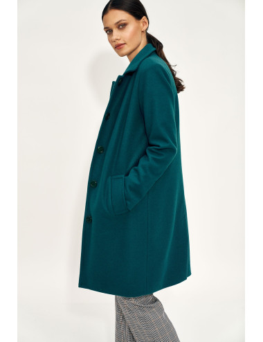 Manteau vert avec ajout de laine 