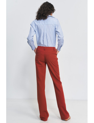 Pantalon bootcut rouge 