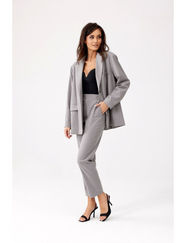 Bridget - veste longue coupe oversize par gris 